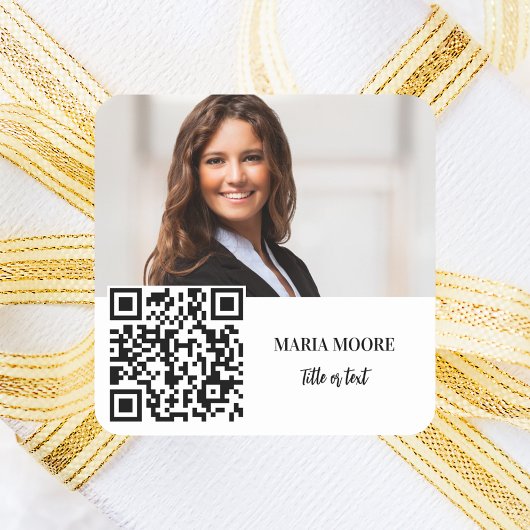 Sticker Carré Photo de marque couleur QR code entreprise