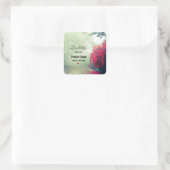 Sticker Carré Photo de Misty Train Tracks & Red Tree - Cuisine (Sac)