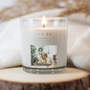 Sticker Carré Photo de Noël simple et moderne   Joyeuses vacance