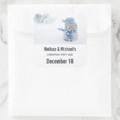 Sticker Carré Photo d'un gentil bonhomme de neige - Noël Sauvez  (Sac)