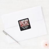 Sticker Carré Photo et texte personnalisés (Enveloppe)