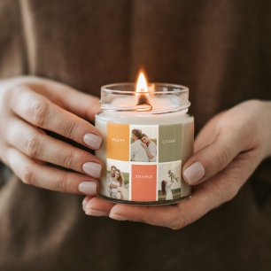 Sticker Carré Photo Family Collage moderne Happy Thanksgiving