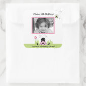Sticker CARRÉ Photo Little Ladybug (rose) (Sac)