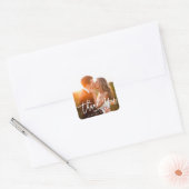 Sticker Carré Photo Merci Lettré Main Chic (Enveloppe)