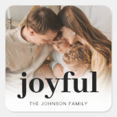 Sticker Carré Photo moderne Noël (Devant)