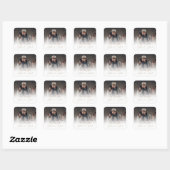Sticker Carré Photo Overlay Gold Texte Boho Mariage Merci (Feuille)