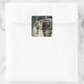 Sticker Carré Photo personnalisée Ajouter votre propre Mariage p (Sac)