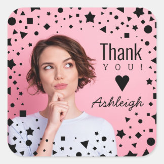 Sticker Carré Photo personnalisée par rapport à votre anniversai