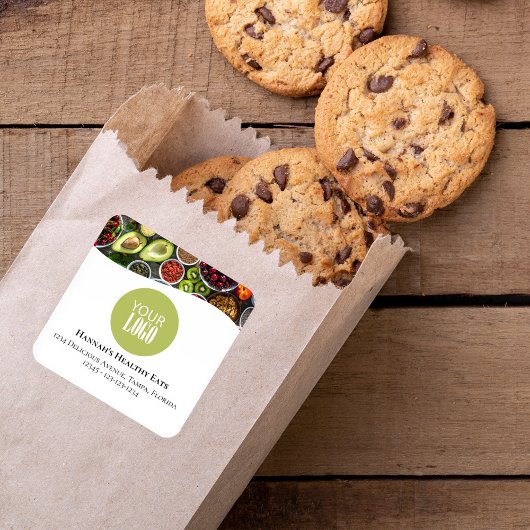 Sticker Carré Photo professionnelle ou logo promotionnel vert