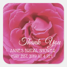 Photo rose rose Douche nuptialeSticker