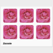Sticker Carré Photo rose rose Douche nuptialeSticker (Feuille)