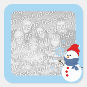 Sticker Carré Photo Snowman