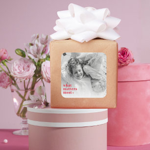 Sticker Carré Photo tendance et ce qui compte le plus RedQuote p