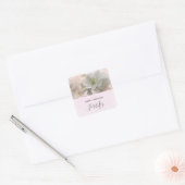 Sticker Carré Photo White Apple Blossom Anniversaire (Enveloppe)