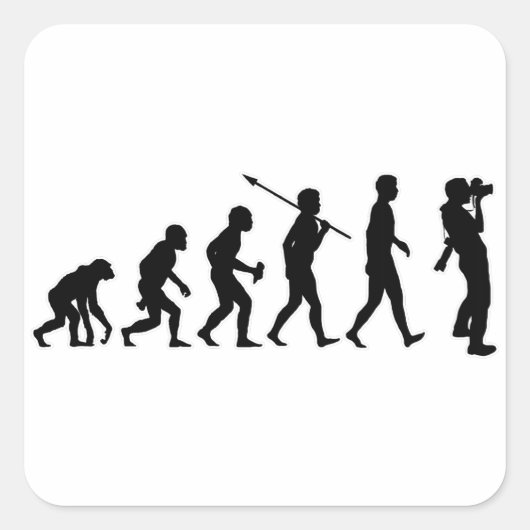 Sticker Carré Photographe (Devant)