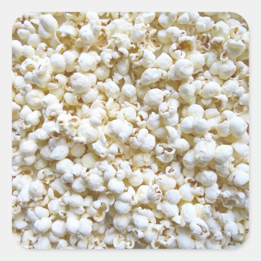Sticker Carré Photographie de Popcorn Texture Décor lumineux (Devant)