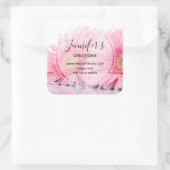 Sticker Carré Photos de Gerbera Rose - Merci des affaires (Sac)