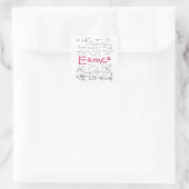 Sticker Carré Physics and Math Formulas EMC2 (Sac)