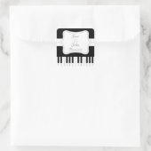 Sticker Carré Piano Clavier Musique Mariage Faveur (Sac)