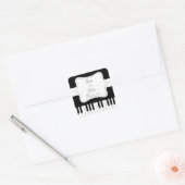 Sticker Carré Piano Clavier Musique Mariage Faveur (Enveloppe)