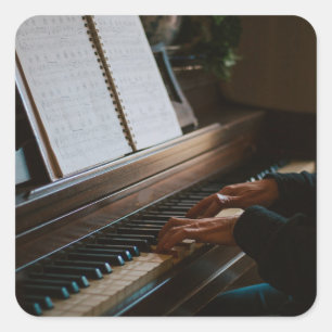 Sticker Carré Piano cool
