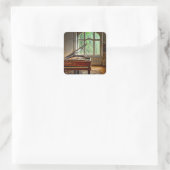 Sticker Carré Piano dans la Villa (Sac)