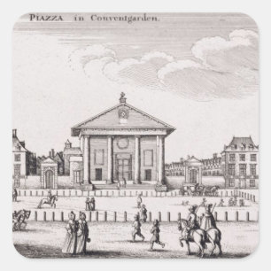 Sticker Carré Piazza in Covent Garden, 1647 (gravure)