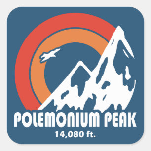 Sticker Carré Pic Polemonium Peak Californie Sun Eagle
