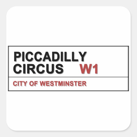 Sticker Carré Piccadilly Circus Londres (Devant)