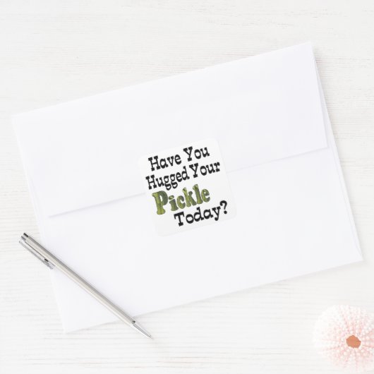 Sticker Carré Pickle Hugger (Enveloppe)