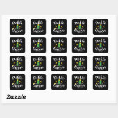 Sticker Carré Pickle Queen Femmes Pickles Lover (Feuille)