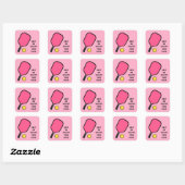 Sticker Carré Pickleball (Feuille)