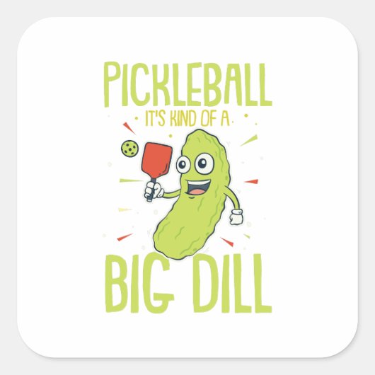 Sticker Carré Pickleball C'est un genre de jeu de jeu de jeu Big (Devant)