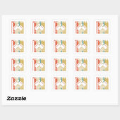 Sticker Carré Pickleball vintage (Feuille)