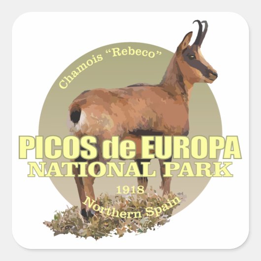 Sticker Carré Picos de Europa NP (Chamois) WT (Devant)