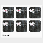 Sticker Carré Pièce de puzzle manquante (Feuille)