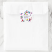 Sticker Carré Pièce du puzzle de l'autisme (Sac)