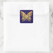 Sticker Carré Pièce symbole papillon AA (Sac)