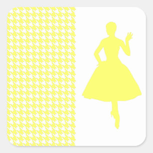 Sticker Carré Pied-de-poule moderne de limonade avec la