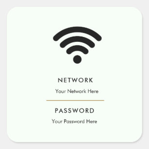 Sticker Carré Piedestal de réseau WiFi d'entreprise moderne