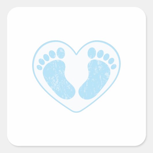 Sticker Carré Pieds bébé (Devant)