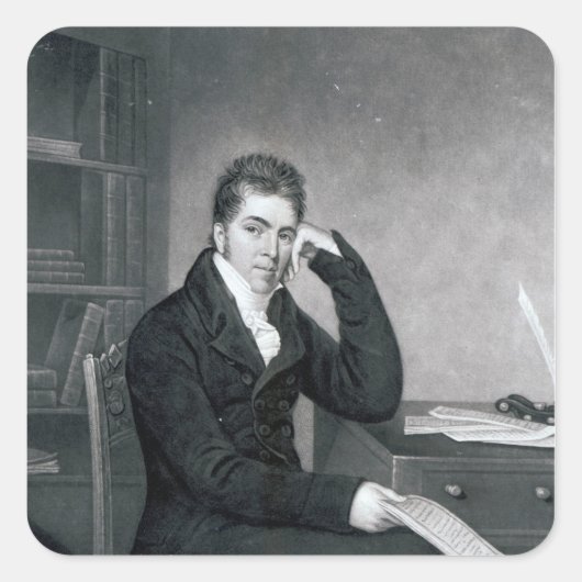 Sticker Carré Pierce Egan, gravée par Charles Turner (Devant)