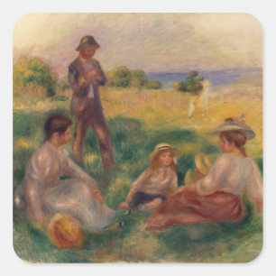 Sticker Carré Pierre A Renoir Fête dans le pays à Berneval