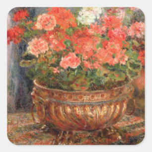 Sticker Carré Pierre A Renoir Geraniums en Copper Basin