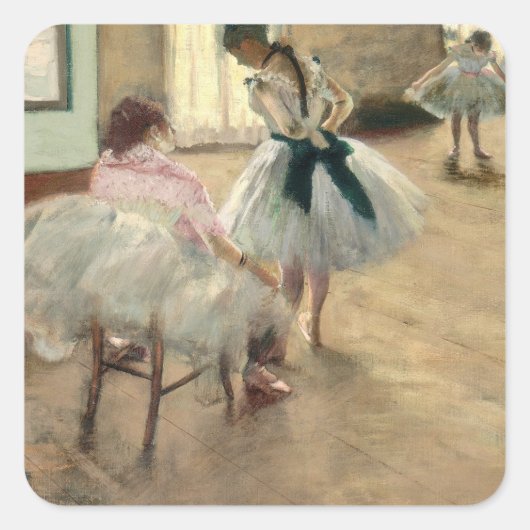 Sticker Carré Pierre A Renoir | La leçon de danse (Devant)