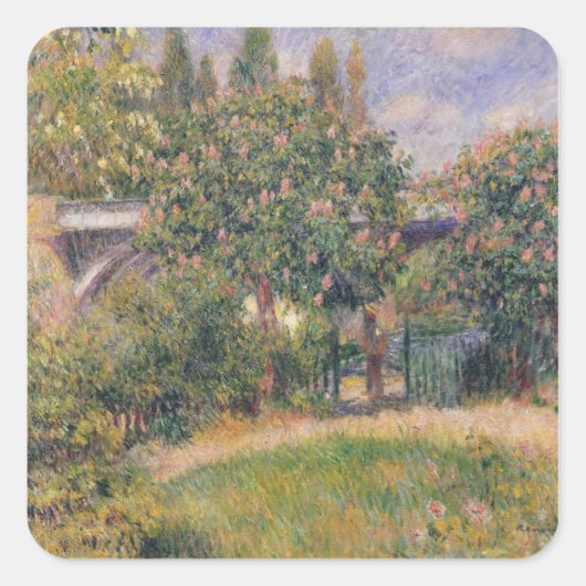 Sticker Carré Pierre A Renoir | Pont ferroviaire à Chatou (Devant)