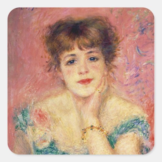 Sticker Carré Pierre A Renoir | Portrait de Jeanne Samary (Devant)