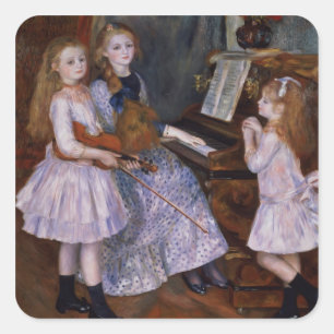 Sticker Carré Pierre A Renoir The Daughters of Catulle Mendes