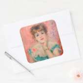 Sticker Carré Pierre-Auguste Renoir - Actrice Jeanne Samary (Enveloppe)