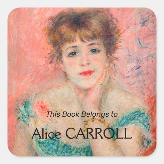 Sticker Carré Pierre-Auguste Renoir - Actrice Jeanne Samary (Devant)